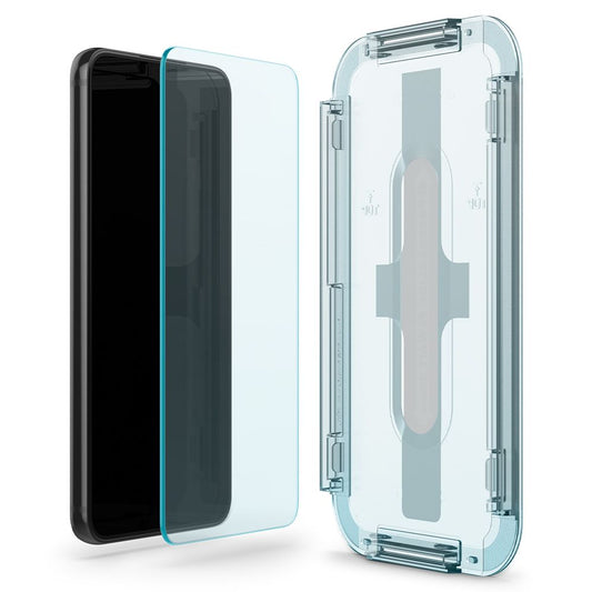 Skjermbeskyttelsesfilm Spigen GlastR EZ FIT for Samsung Galaxy S22 5G S901, Herdet glass, Full lim, Sett med 2 stk AGL04151