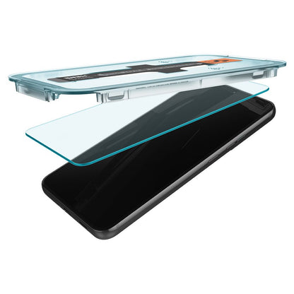 Skjermbeskyttelsesfilm Spigen GlastR EZ FIT for Samsung Galaxy S22 5G S901, Herdet glass, Full lim, Sett med 2 stk AGL04151