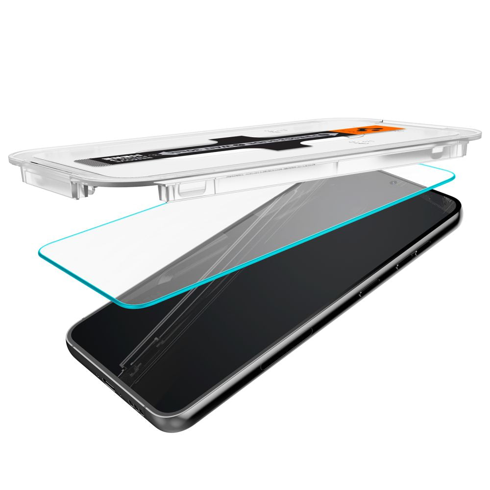 Skjermbeskytter Spigen GlastR EZ FIT for Samsung Galaxy S23 S911, Herdet Glass, Full Lim, Sett med 2 stykker AGL05958