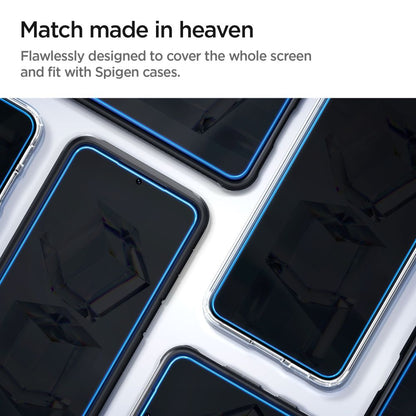 Skjermbeskytter Spigen GlastR EZ FIT for Samsung Galaxy S23 S911, Herdet Glass, Full Lim, Sett med 2 stykker AGL05958