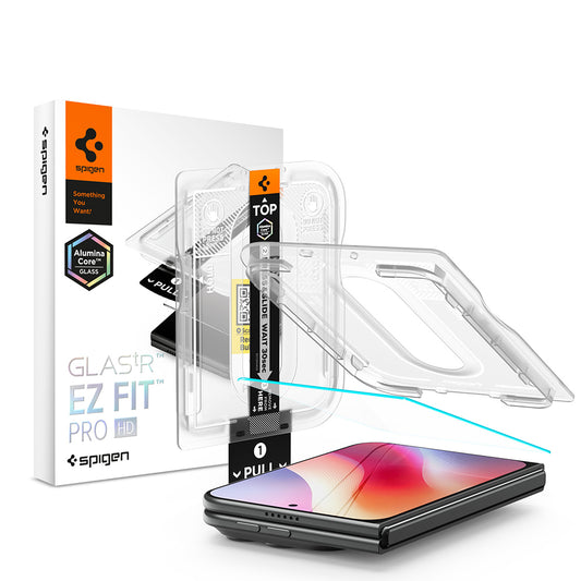 Spigen GlastR EZ FIT Pro HD skjermbeskyttelse for Apple iPhone Duo, Herdet glass, Full lim AGL12014