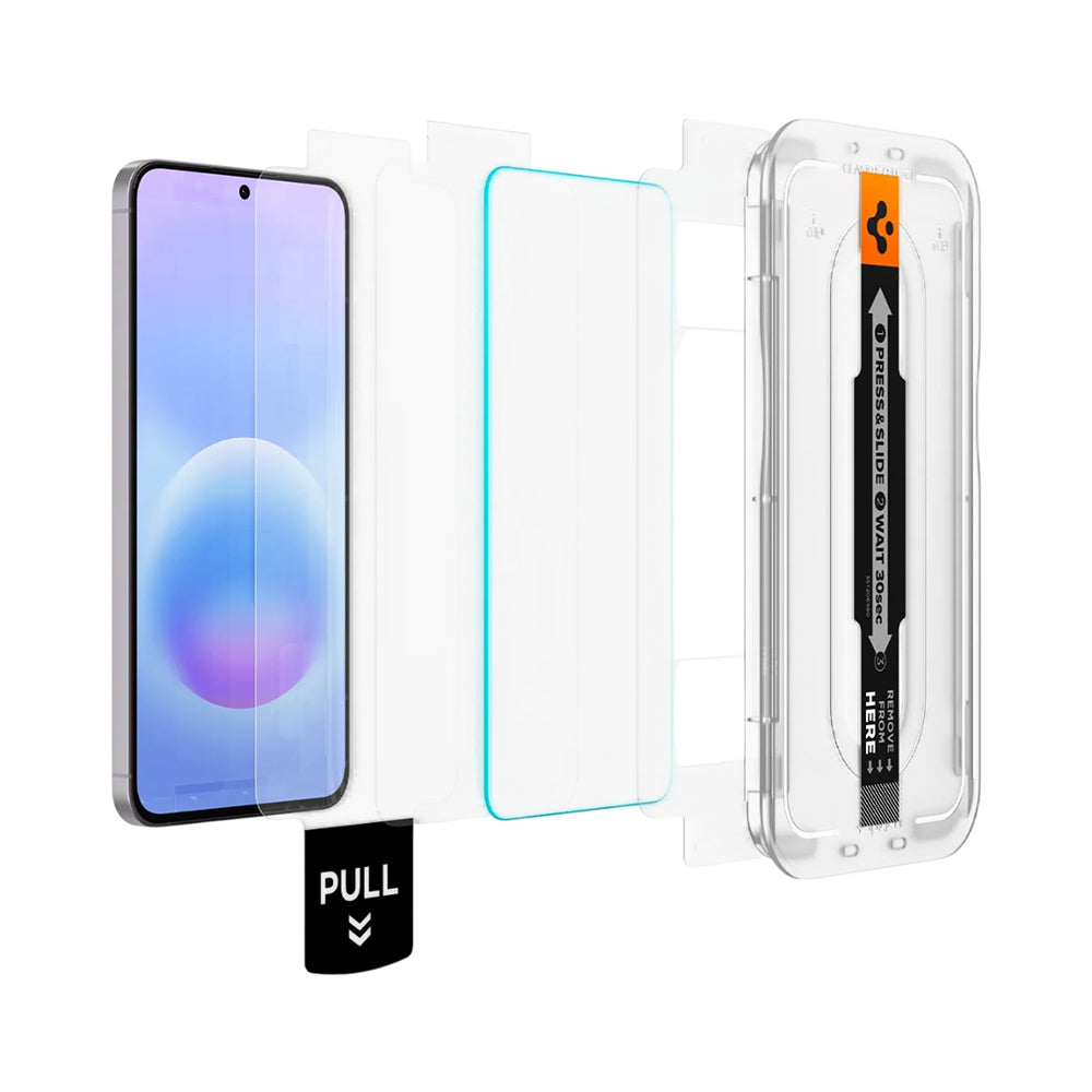 Skjermbeskytter Spigen GlastR EZ FIT Pro HD for Samsung Galaxy A57 5G, Herdet glass, Full lim, Sett med 2 stykker AGL11397