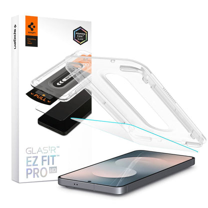 Skjermbeskytter Spigen GlastR EZ FIT Pro HD for Samsung Galaxy S25 FE, Herdet Glass, Full Lim AGL10203