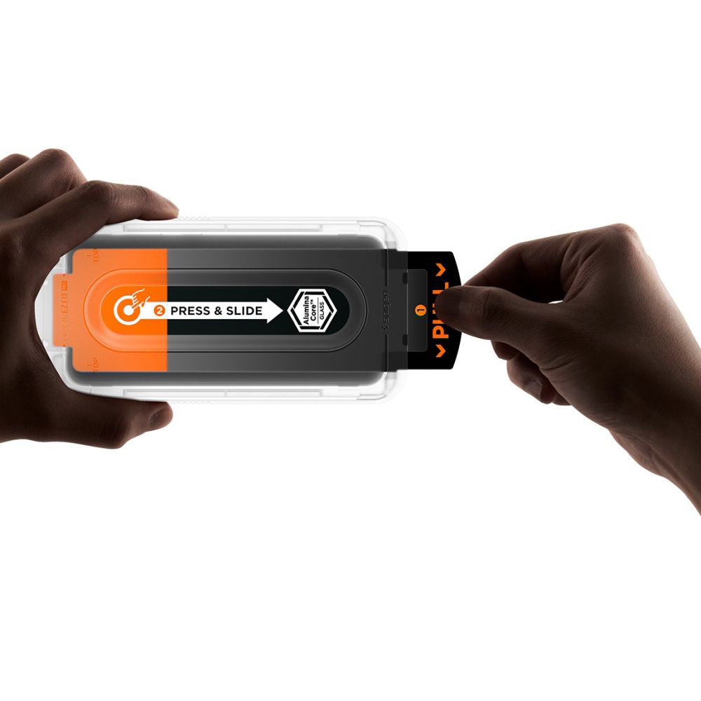 Skjermbeskytter Spigen GlastR EZ FIT Pro HD for Samsung Galaxy S25 FE, Herdet Glass, Full Lim AGL10203