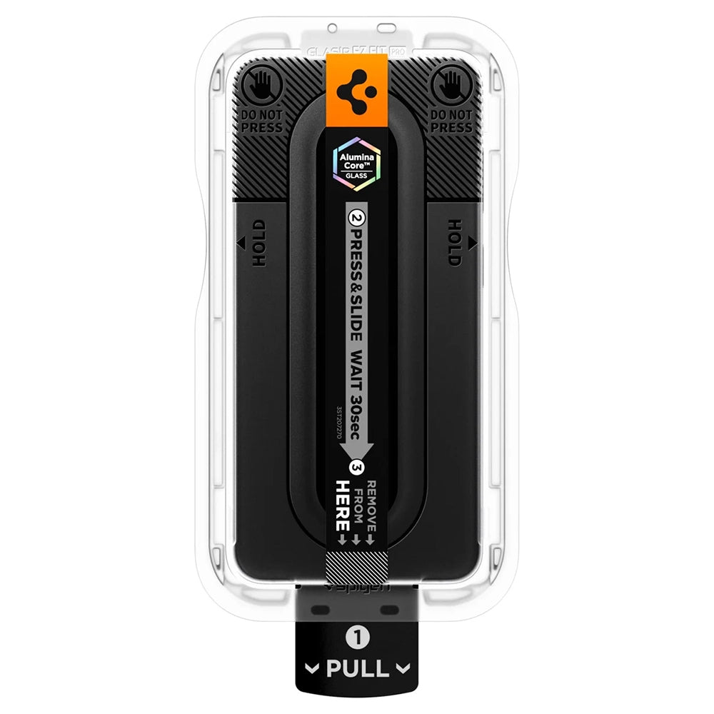 Skjermbeskyttelsesfilm Spigen GlastR EZ FIT Pro HD for Samsung Galaxy S26 FE S741, Herdet glass, Full lim AGL11996
