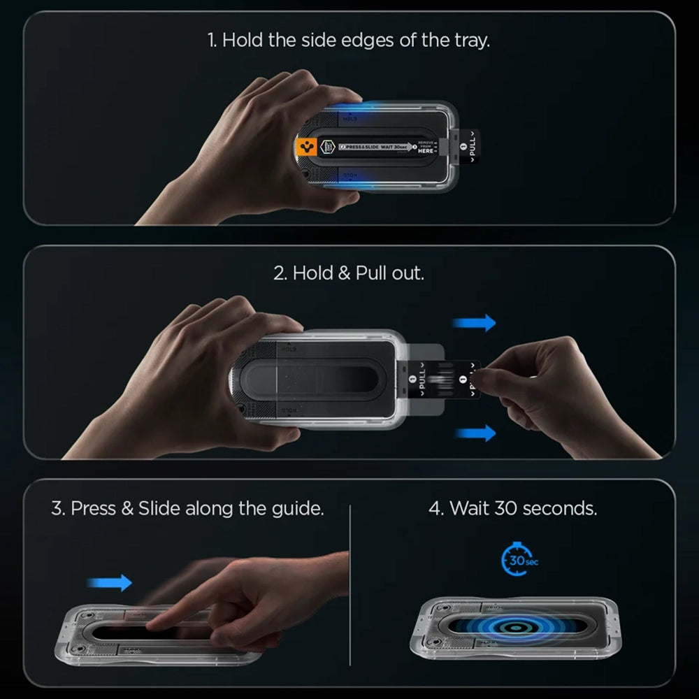 Skjermbeskyttelsesfilm Spigen GlastR EZ FIT Pro HD for Samsung Galaxy S26 FE S741, Herdet glass, Full lim AGL11996