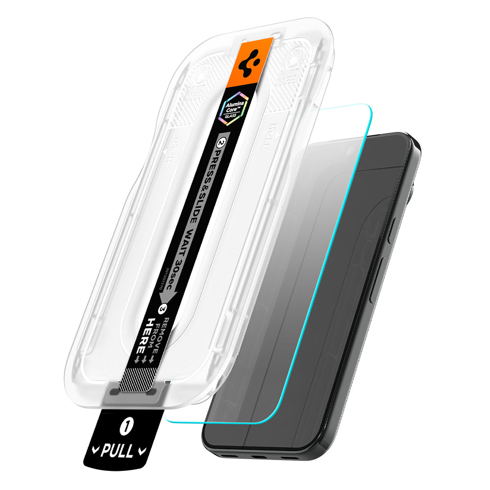 Skjermbeskyttelse Spigen GlastR EZ FIT Pro for Google Pixel 11 Pro / 11, Herdet glass, Full lim, Sett med 2 stk AGL11480