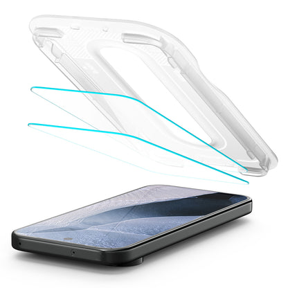 Skjermbeskyttelse Spigen GlastR EZ FIT Pro for Google Pixel 11 Pro / 11, Herdet glass, Full lim, Sett med 2 stk AGL11480