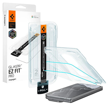 Skjermbeskyttelsesfilm Spigen GlastR EZ FIT Pro for Google Pixel 11 Pro Fold, Herdet glass, Full lim, Sett med 2 stk AGL11490