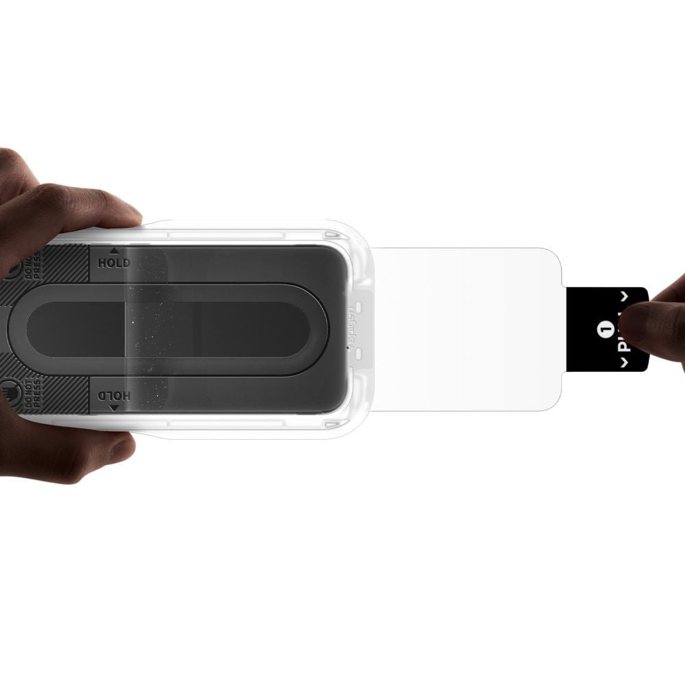 Skjermbeskyttelsesfilm Spigen GlastR EZ FIT Pro for Nothing Phone (4a) Pro, Herdet glass, Full lim, Sett med 2 stk AGL11681