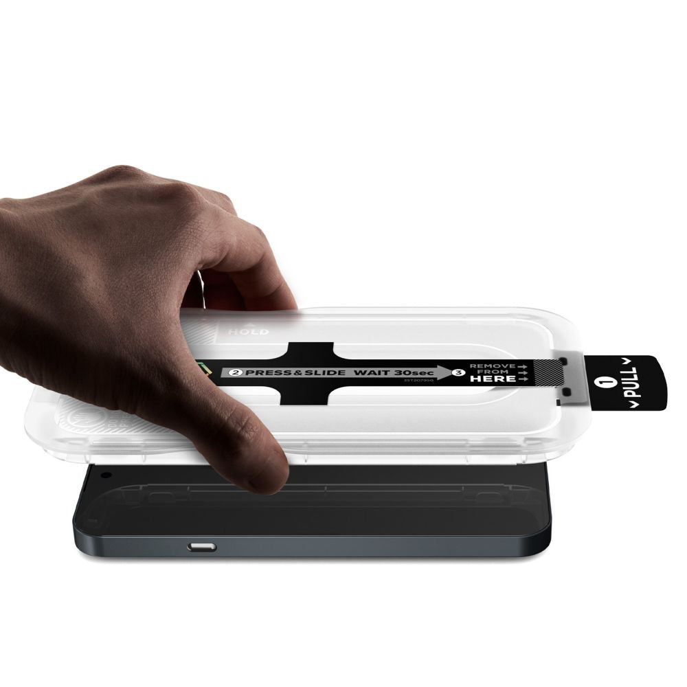 Skjermbeskyttelsesfilm Spigen GlastR EZ FIT Pro for Nothing Phone (4a) Pro, Herdet glass, Full lim, Sett med 2 stk AGL11681