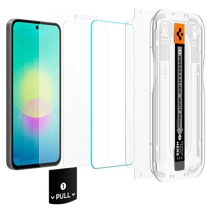Skjermbeskyttelsesfilm Spigen GlastR EZ FIT Pro for Samsung Galaxy A27 5G, Herdet glass, Full lim, Sett med 2 stk AGL11809
