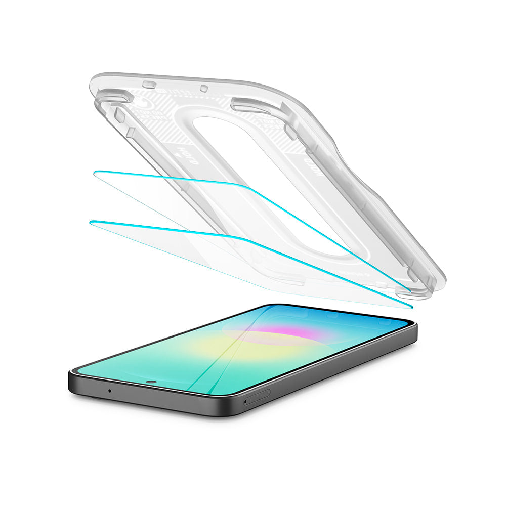 Skjermbeskyttelsesfilm Spigen GlastR EZ FIT Pro for Samsung Galaxy A27 5G, Herdet glass, Full lim, Sett med 2 stk AGL11809
