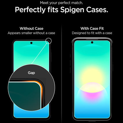 Skjermbeskyttelsesfilm Spigen GlastR EZ FIT Pro for Samsung Galaxy A27 5G, Herdet glass, Full lim, Sett med 2 stk AGL11809