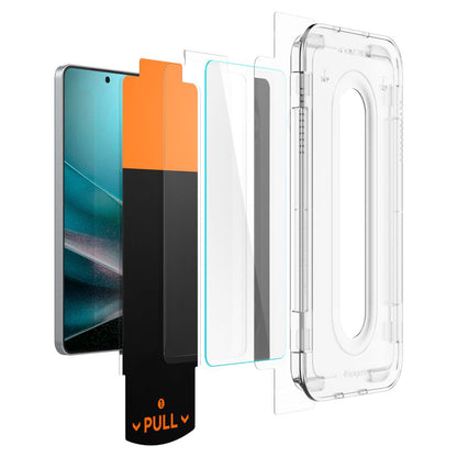 Skjermbeskyttelsesfolie Spigen GlastR EZ FIT Pro for Samsung Galaxy S25 Edge S937, Herdet Glass, Full Lim