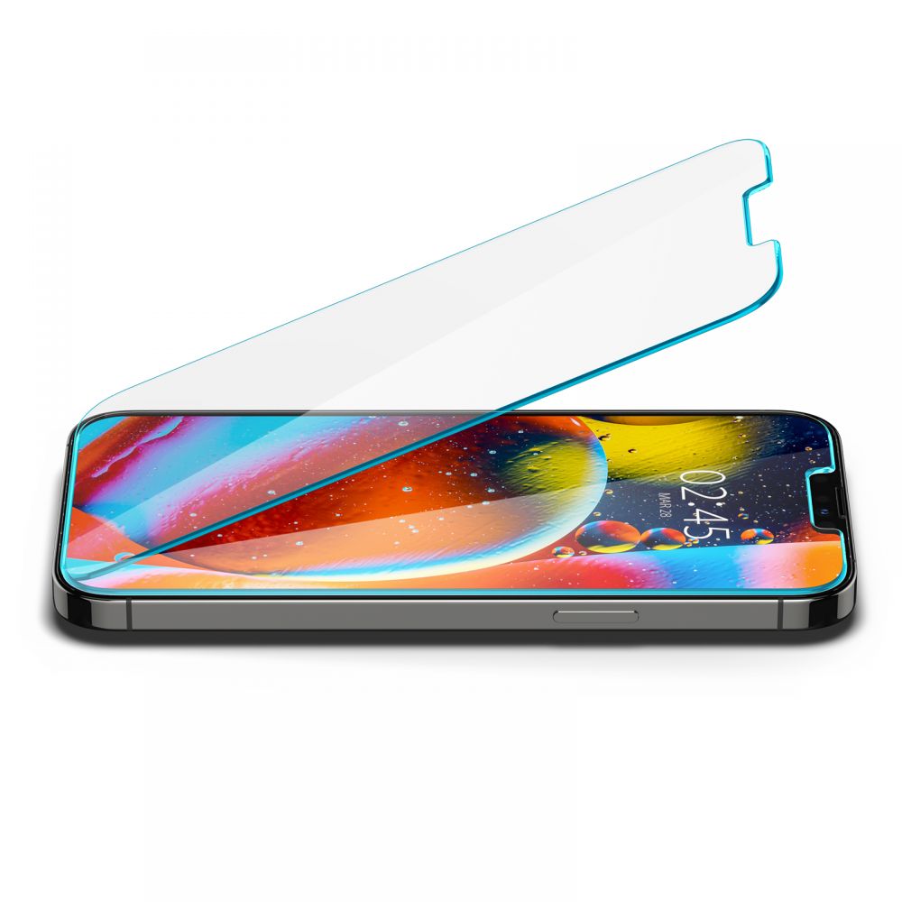 Skjermbeskytter Spigen GlastR Slim for Apple iPhone 17e / 16e / 14 / 13 Pro, Herdet Glass, Full Lim AGL03391