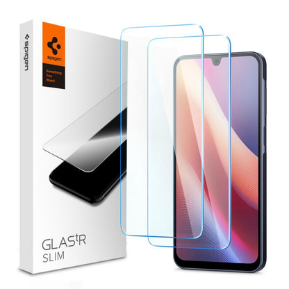 Skjermbeskytter Spigen GlastR Slim for Samsung Galaxy A26 A266 / A16 5G A166 / A16 4G A165, Herdet glass, Full lim, Sett med 2 stykker