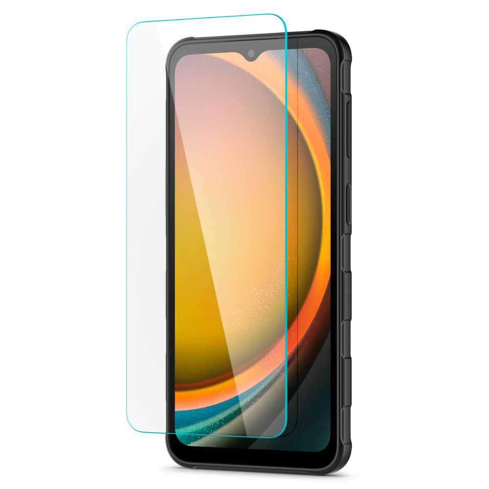 Skjermbeskyttelsesfilm Spigen GlastR Slim for Samsung Galaxy XCover7 Pro / Xcover7 G556, Herdet glass, Full lim, Sett med 2 stk AGL09407