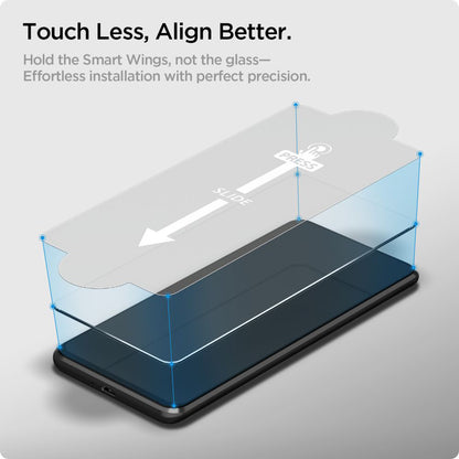 Skjermbeskyttelsesfilm Spigen GlastR Slim for Samsung Galaxy XCover7 Pro / Xcover7 G556, Herdet glass, Full lim, Sett med 2 stk AGL09407