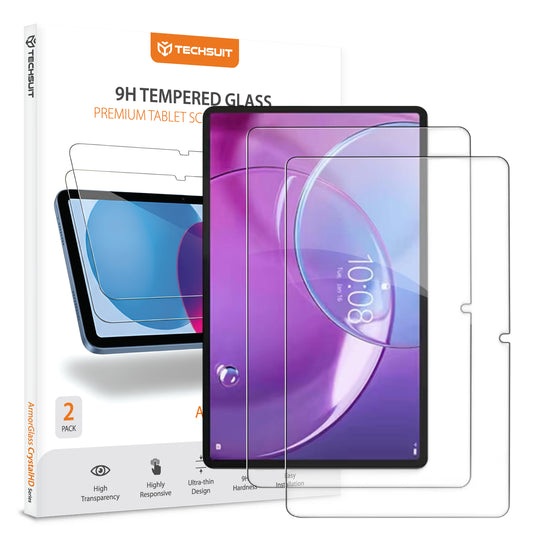 Skjermbeskyttelsesfilm Techsuit ArmorGlass CrystalHD for Lenovo Idea Tab Pro Gen 2, Herdet glass, Full lim, Sett med 2 stk
