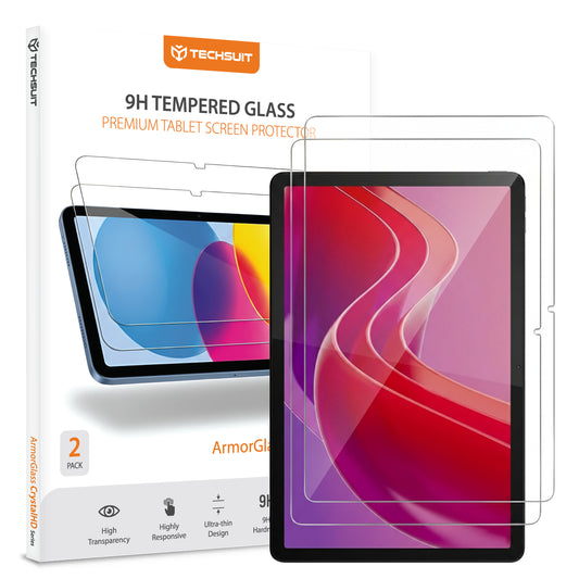 Skjermbeskyttelsesfolie Techsuit ArmorGlass CrystalHD for Lenovo Tab M11, Herdet glass, Full lim, Sett med 2 stykker