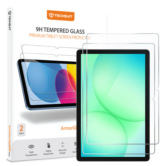 Skjermbeskytter Techsuit ArmorGlass CrystalHD for Samsung Galaxy Tab A11+ / Tab A9+, Herdet Glass, Full Lim, Sett med 2 stykker