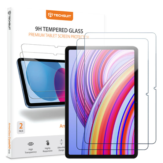 Skjermbeskyttelsesfolie Techsuit ArmorGlass CrystalHD for Xiaomi Redmi Pad Pro / Pad Pro 5G / Poco Pad, Herdet glass, Full lim, Sett med 2 stykker
