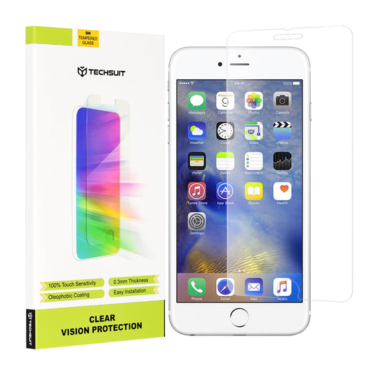 Techsuit Clear Vision skjermbeskyttelsesfilm for Apple iPhone 6s Plus / 6 Plus, Herdet glass, Full lim