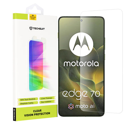 Beskyttelsesfolie Techsuit Clear Vision for Motorola Edge 70, Herdet Glass, Full Lim