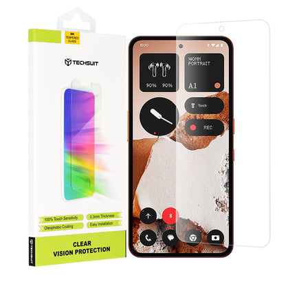 Techsuit Clear Vision skjermbeskyttelse for Nothing CMF Phone 2 Pro, herdet glass, full lim