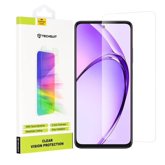 Techsuit Clear Vision skjermbeskyttelsesfilm for Oppo A80, herdet glass, full lim