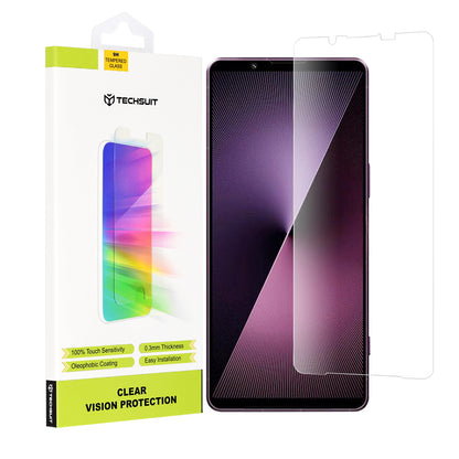 Techsuit Clear Vision skjermbeskyttelsesfilm for Sony Xperia 1 VII, herdet glass, full lim