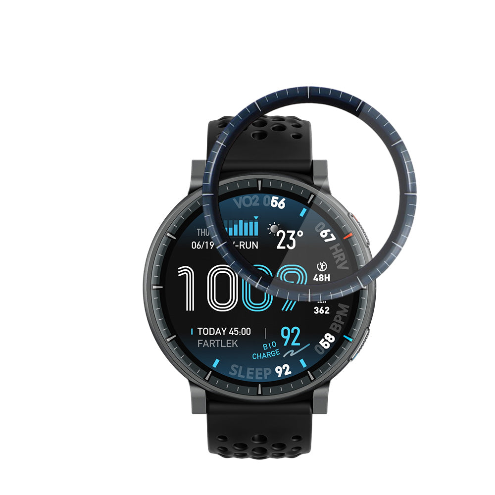 Skjermbeskytter Techsuit Nano Flex for Amazfit Active Max, Plast, Sett med 2 stykker, Svart
