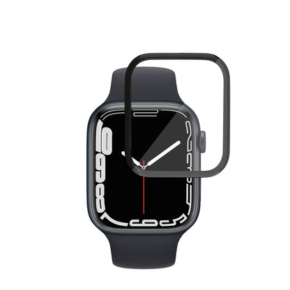 Skjermbeskyttelsesfolie Techsuit Nano Flex for Apple Watch Series 9 / 8 / 7 45mm, Plast, Sett med 2 stykker, Svart