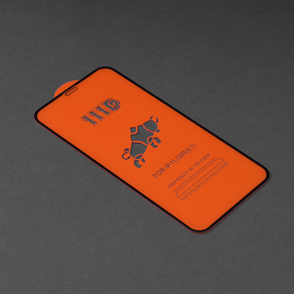 Techsuit skjermbeskyttelsesfilm for Apple iPhone 11 / XR, Herdet glass, Full lim, 111D, Svart