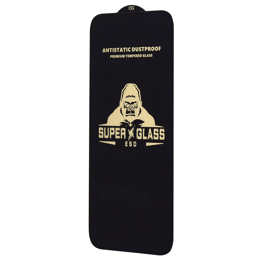 Skjermbeskytter Techsuit for Apple iPhone 17, Herdet Glass, Full Glue, Svart