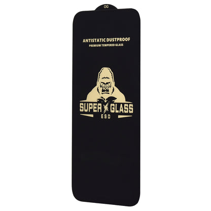 Skjermbeskytter Techsuit for Apple iPhone 17, Herdet Glass, Full Glue, Svart