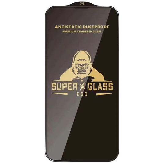 Techsuit skjermbeskyttelsesfilm for Apple iPhone 18 Pro Max, Herdet glass, Full lim, Svart