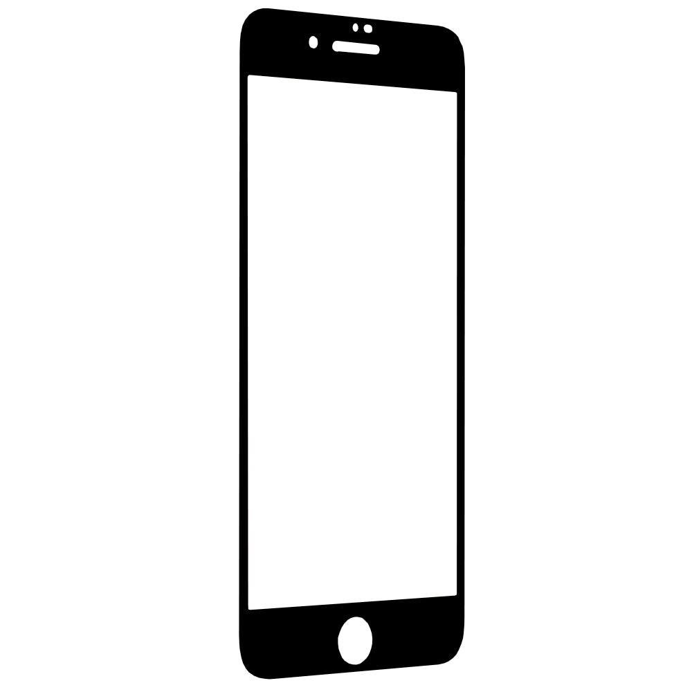Techsuit skjermbeskyttelsesfilm for Apple iPhone SE (2022) / SE (2020) / 8 / 7, Herdet glass, Full lim, 111D, Svart