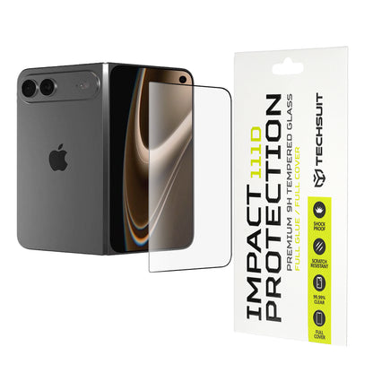 Techsuit skjermbeskyttelsesfilm for Apple iPhone Ultra, Herdet glass, Full lim, 111D, Svart