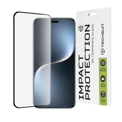 Techsuit skjermbeskyttelse for Honor Magic7 Pro, Herdet glass, Full lim, 111D, Svart