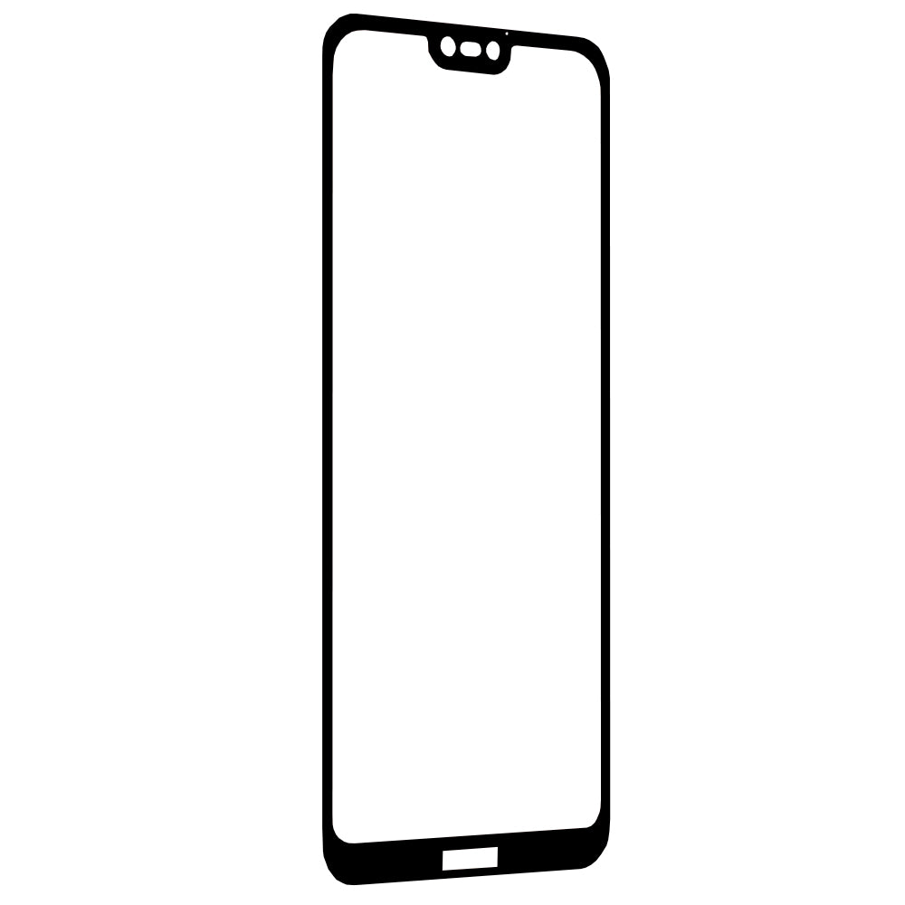 Techsuit skjermbeskyttelse for Huawei P20 Lite, Herdet glass, Full lim, 111D, Svart