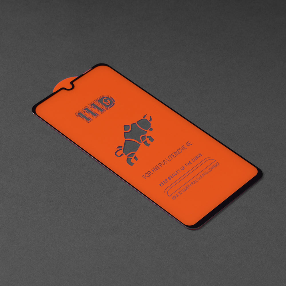 Techsuit skjermbeskyttelsesfilm for Huawei P30 lite New Edition / P30 lite, Herdet glass, Full lim, 111D, Svart