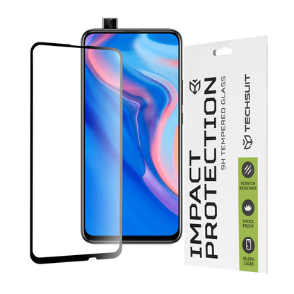 Techsuit skjermbeskyttelsesfilm for Huawei Y9 Prime (2019) / P Smart Z, Herdet glass, Full lim, 111D, Svart
