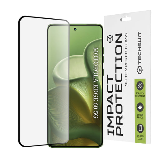 Techsuit skjermbeskyttelse for Motorola Edge 60 Fusion / Edge 60, Herdet glass, Full lim, 111D, Svart