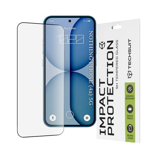 Skjermbeskytter Techsuit for Nothing Phone (4a), Herdet Glass, Full Glue, 111D, Svart