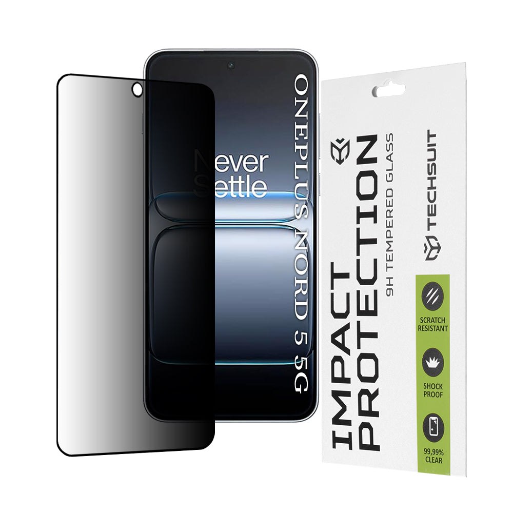 Beskyttelsesfilm Techsuit Skjermbeskytter for OnePlus Nord 5, Herdet Glass, Full Lim, 111D