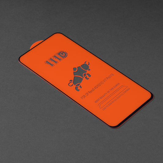 Techsuit skjermbeskyttelse for Oppo Reno6 5G, Herdet glass, Full lim, 111D, Svart
