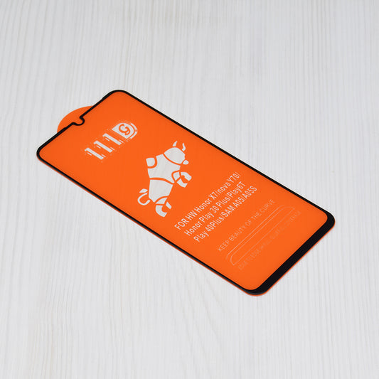 Skjermbeskytter Techsuit for Realme C63 / C61, Herdet Glass, Full Glue, 111D, Svart