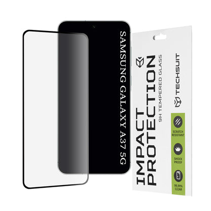 Skjermbeskyttelsesfolie Techsuit for Samsung Galaxy A37 5G, Herdet glass, Full lim, 111D, Svart